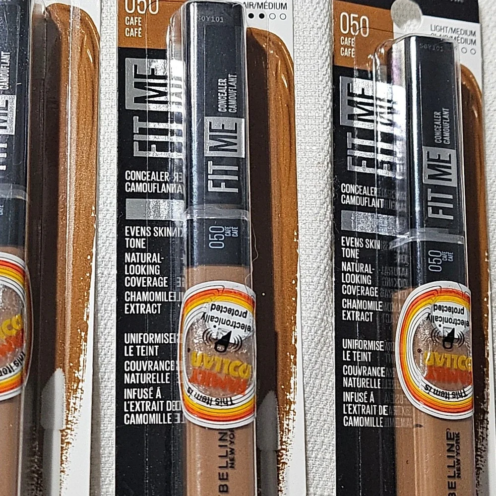 Maybelline Fit Me Concealer 050 Cafe & Instant Age Rewind‎ Eraser 140 Bundle 5pc